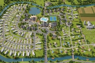 design 3d rv park, campground, 3d camping resort design