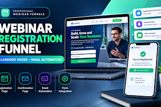 build a webinar registration funnel with email automation