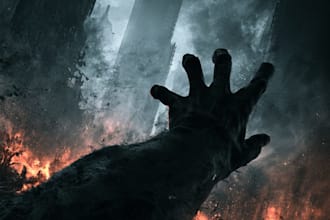 design a premium horror book cover