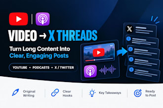 repurpose youtube and podcasts into engaging x threads