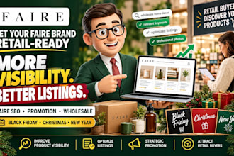 do faire marketing promotion, SEO and wholesales product listing to boost sales