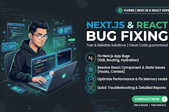 fix bugs in your nextjs or react website