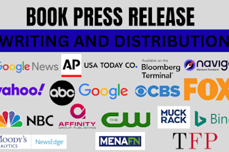 book press release, book launch press release distribution, book launch pr