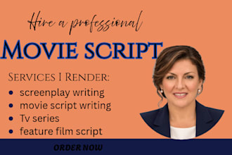 write your movie script screenplay TV pilot professionally