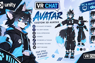 custom vrchat avatar nsfw 3d model vrm humanoid model vr character vrc avatar