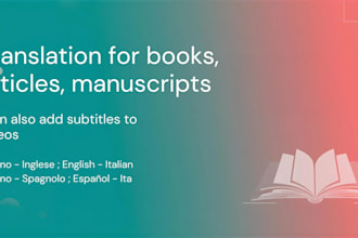 translate your books, articles, ect
