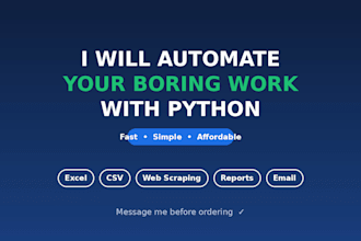 automate tasks with a python script