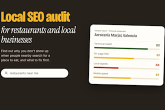 do a local SEO audit of your restaurant website