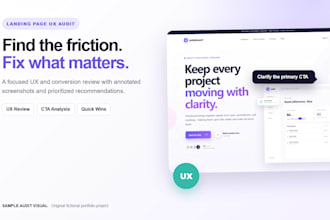 audit your landing page for UX and conversion issues