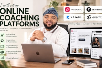 set up passion io, trainerize, kajabi and online coaching platforms