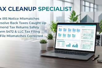 fix irs notice cp2000, prepare unfiled back taxes  or amend llc tax returns