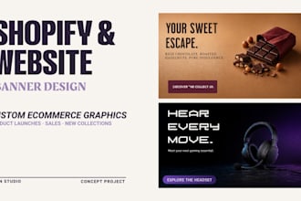 design professional shopify banners and ecommerce graphics