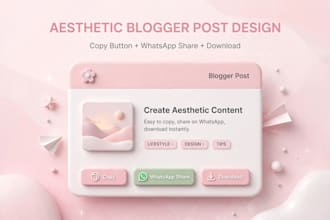 design aesthetic blogger post design