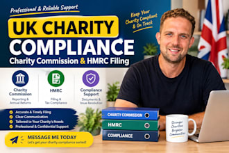 handle UK charity compliance, charity commission and hmrc filing