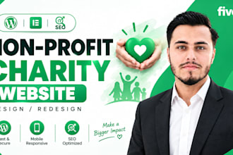 create nonprofit ngo charity crowdfunding or church website