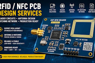 design rfid nfc reader pcb, antenna and rf matching network