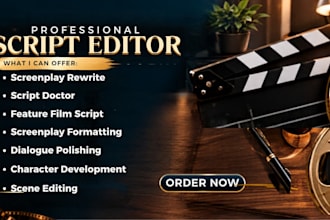 rewrite edit format script screenplay logline synopsis feature film KDP
