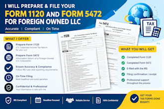 file pro forma form 1120 and form 5472 for foreign owned llc