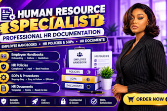 write an employee handbook, HR policies, and workplace procedures