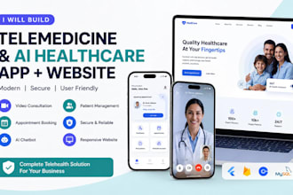 build telemedicine app, telehealth app, ai healthcare app, telemedicine website