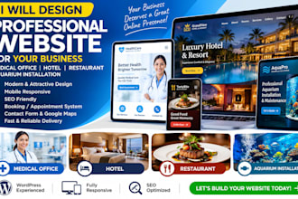 design commercial medical office hotel restaurant aquarium installation website