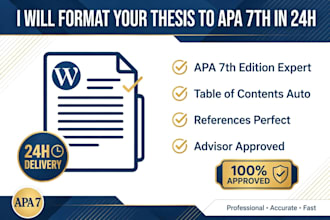 format your thesis to apa in 24h