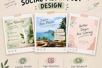 design professional social media posts for your business
