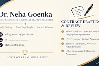 draft and review professional contracts and agreements