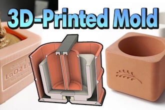 design custom 3d cad silicone mold for soap injection mold slip casting stl file