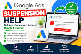 fix google ads account suspension, advertiser verification and ads disapproved