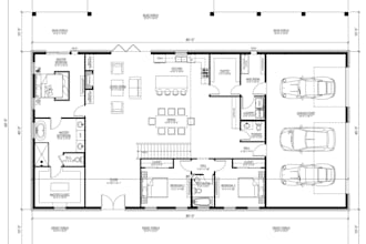 convert barndominium and pole barn sketches into cad plans
