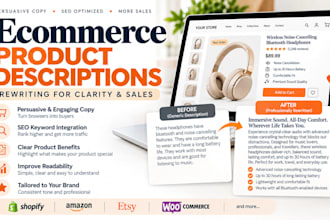 rewrite ecommerce product descriptions for clarity and sales