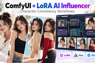 build comfyui workflows lora training character consistency ai influencer