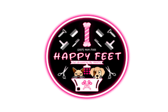 design progression animal dog grooming logo