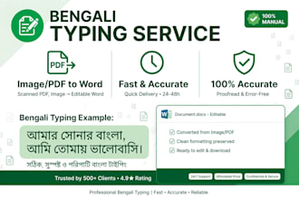 do accurate bengali typing from image pdf and handwritten notes