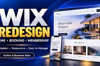 redesign wix website wix cms website booking author membership ecommerce website