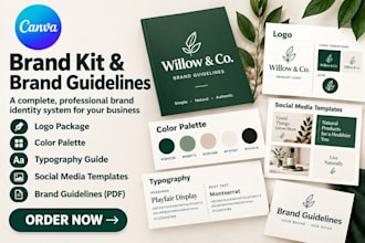 canva brand kit, brand identity, instagram branding and brand style guide