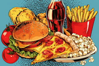 food pop art of your food pop art
