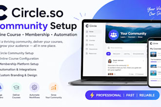 set up your circle community, online course platform and automation