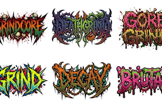 design grindcore, deathgrind and goregrind logo