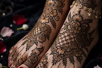 create custom henna mehandi designs