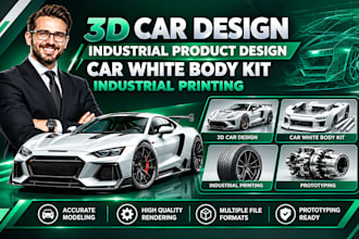 3d car design car widebody kit truck modelling rendering  for 3d printing