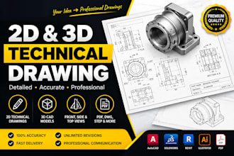 create 2d manufacturing drawings for cnc and fabrication