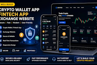 build crypto wallet app, fintech app, wallet app, exchange website