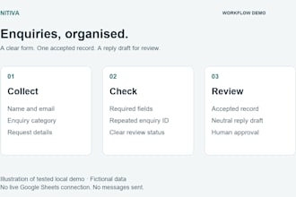 build a google sheets enquiry tracker with a custom form