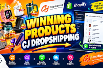 find winning products and bulk upload from cj dropshipping to shopify