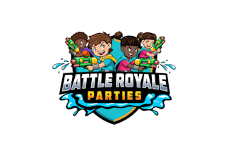 do battle royale party logo for epic water battle experience