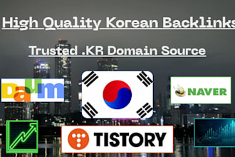 build high quality korea backlinks from relevant trusted korean domain sources