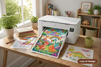 design custom digital printables, crochet patterns, and kids coloring books