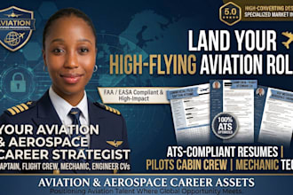 write an ats aviation resume, pilot CV, or flight attendant resume